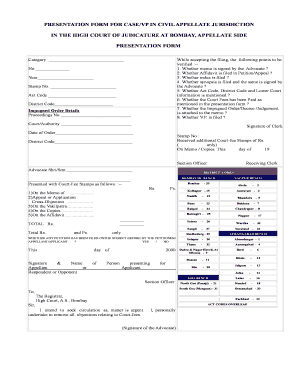 bombay high court presentation form original side