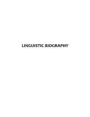 Linguistic Biography Form