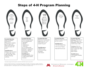 4-H Program Planning Worksheet