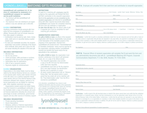 LyondellBasell Matching Gifts Program Form