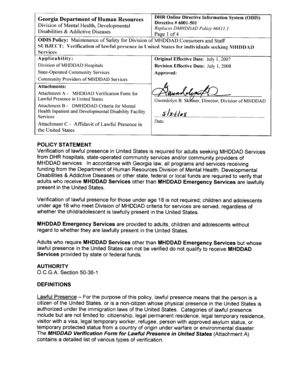 Georgia Lawful Presence Verification Checklist