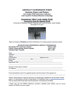 CALL FOR SESSIONS, PAPERS, POSTERS