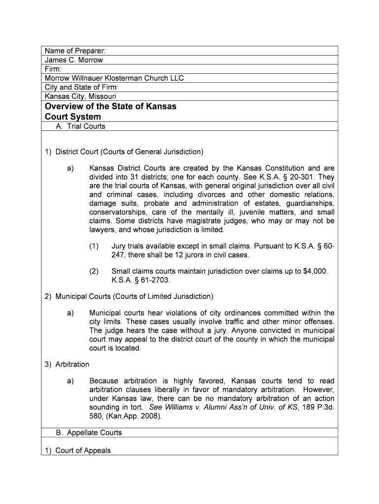 Fillable Online Overview of the State of Kansas Fax Email Print pdfFiller