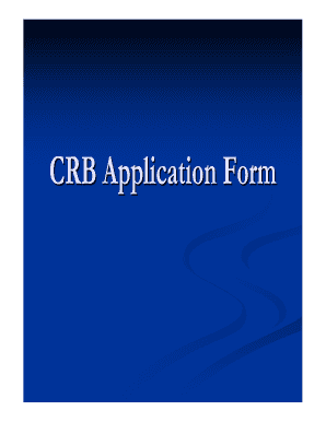 CRB Application Form