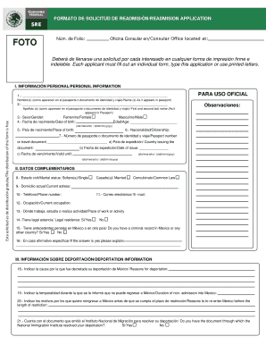 FORMATO DE SOLICITUD DE READMISIÓN