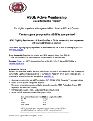 ASGE Active Membership Application