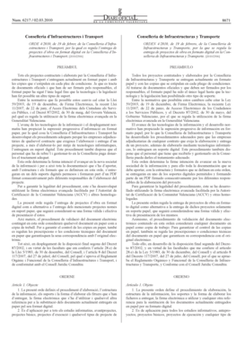 ORDE 4/2010, de 19 de febrer, de la Conselleria d'Infraestructures i ... - belt