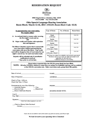 Hotel Reservation Request Form