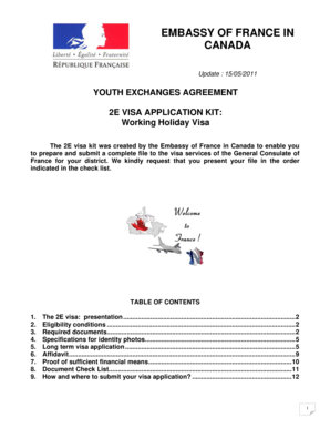 2E Visa Application Kit