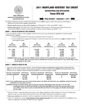 Maryland Renters’ Tax Credit Application