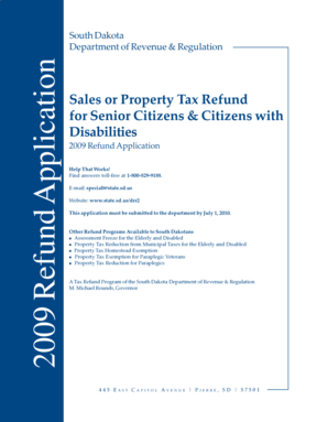 South Dakota Sales or Property Tax Refund Application
