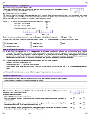 Singapore Annual Survey of Services Form 2011