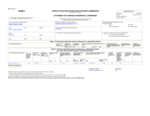 SEC Form 4 Statement of Changes in Beneficial Ownership