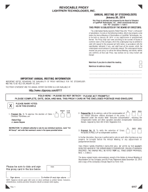 LightPath Technologies Proxy Form