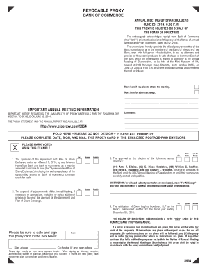 Bank of Commerce Annual Meeting Proxy