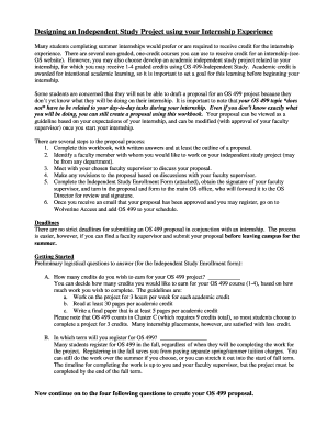 OS 499 Independent Study Proposal