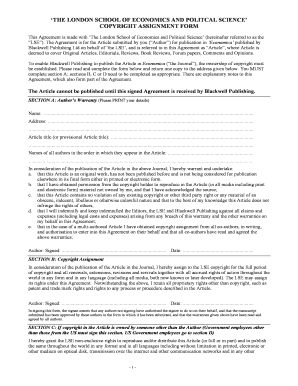 Copyright Assignment Form