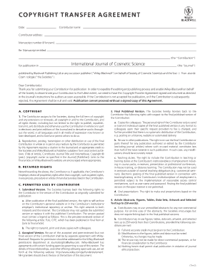 Copyright Transfer Agreement for Journal Publication