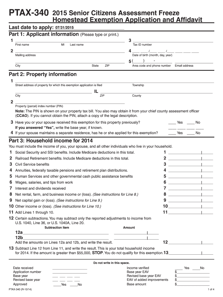 illinois ptax form online Preview on Page 1.