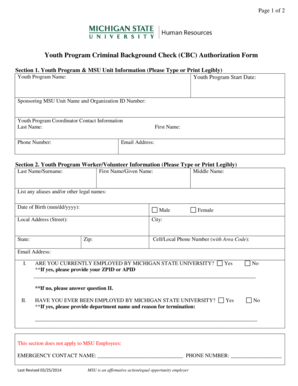 Cori check - Background Check Authorization Form - MSU Human Resources - hr msu