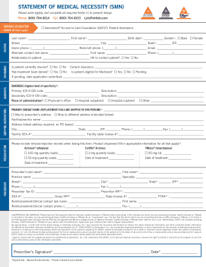 Statement of Medical Necessity Form