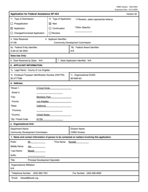 SF-424 Application for Federal Assistance