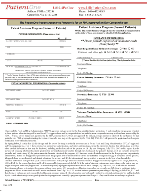 Patient Assistance Program Application