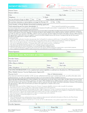 Pfizer Helpful Answers Prevnar 13 Patient Assistance Application