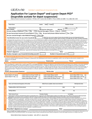 Lupron Depot Patient Assistance Application