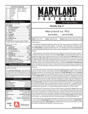 Game Notes - FIU - University of Maryland