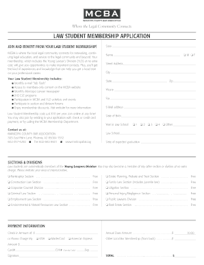 Law Student Membership Application