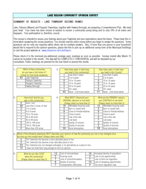 Lake Region Community Opinion Survey