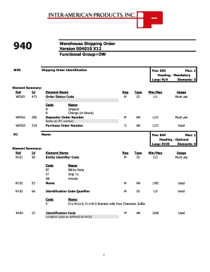 Warehouse Shipping Order