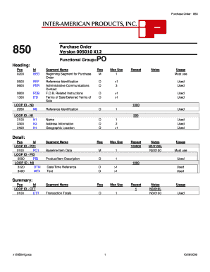 850 X12 Outbound Purchase Order Mapping/Definition ... - EDI