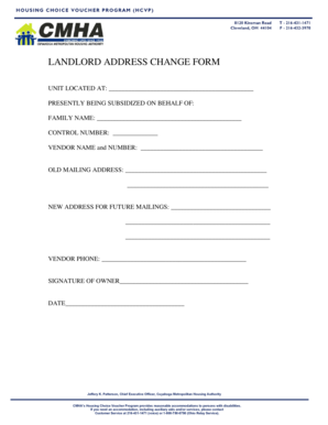 Landlord Address Change Form