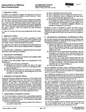 HUD Form 5369-C Non-Construction Contract Certifications