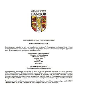 Postgraduate Application Form