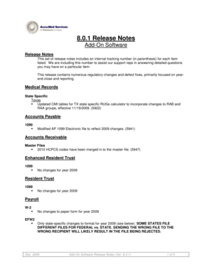 2009 IRS FIRE System Release Notes