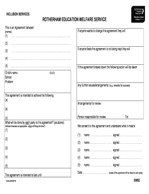 Rotherham Education Welfare Service Agreement