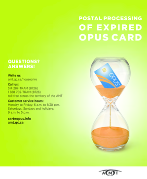 Expired OPUS Card Postal Processing Form