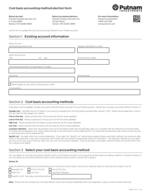 Cost Basis Accounting Method Election Form