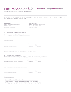 Investment Change Request Form