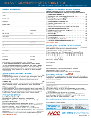 AACC Membership Application Form