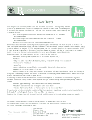 Liver Test Underwriting Form