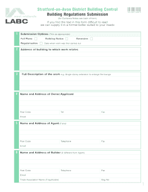 Stratford-on-Avon Building Regulations Submission