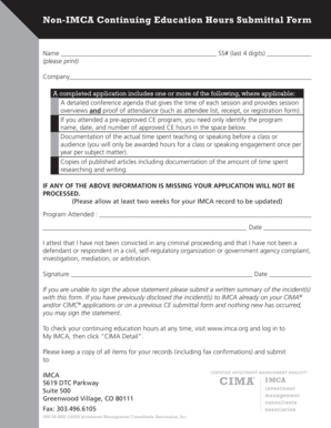 Download the non-IMCA CIMA CE submittal form - InvestmentNews