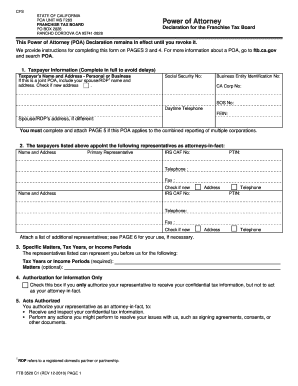 California Power of Attorney Declaration