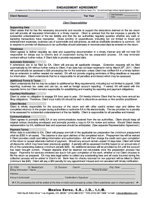 Tax Preparation Engagement Agreement