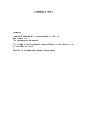 Nevada Handyman Affidavit