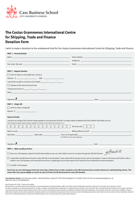 Costas Grammenos Campaign donation form - Cass Business School